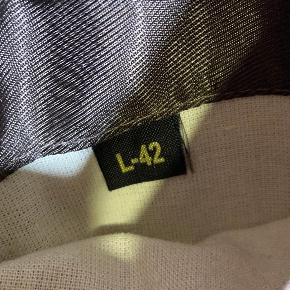 Andrew Fezza Fusion Mens Tan Brown Micro Check 3 Button Blazer Sport Coat 42L - Picture 6 of 11